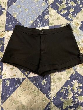 Y2K D Signed Disney Sailor Black Cuffed Women's Shorts